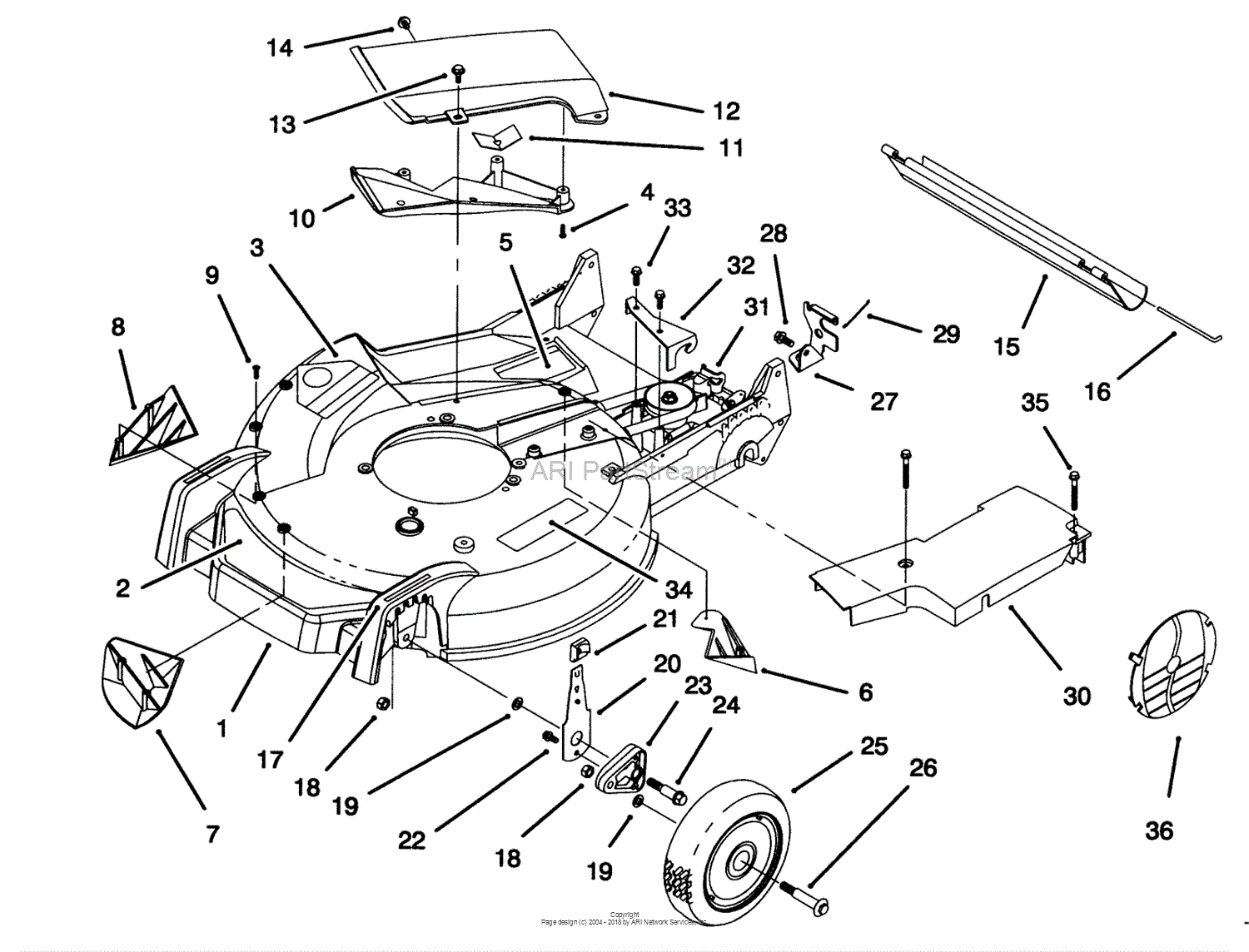 Toro 20464, Super Recycler Lawnmower, 1995 (SN 5900001-5999999) Parts