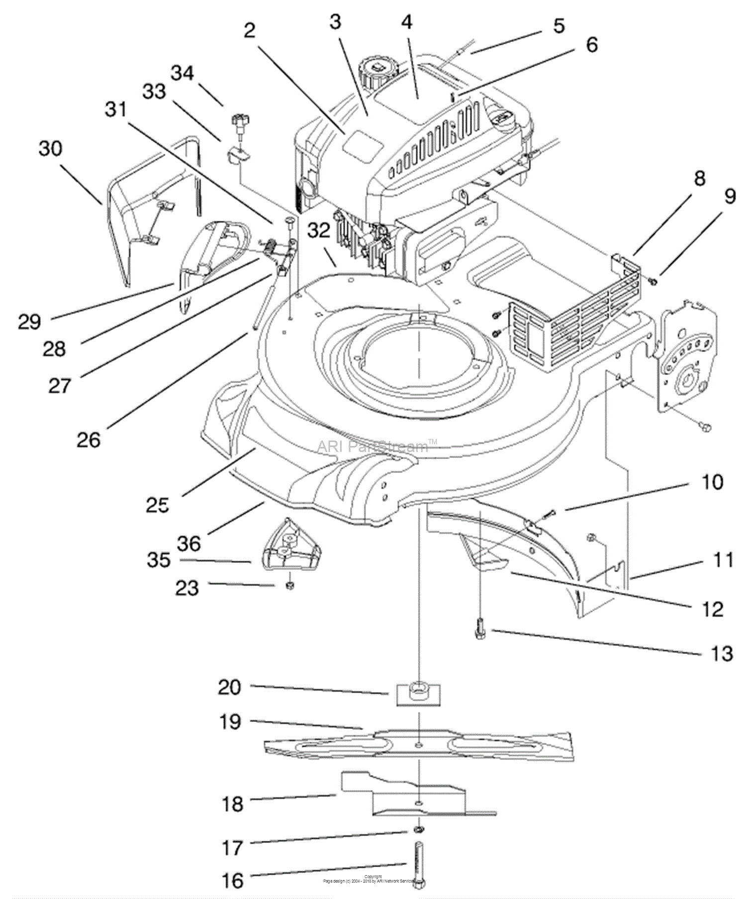 Toro 20010, Recycler Mower, R-21P, 1999 (SN 9900001-9999999) Parts ...