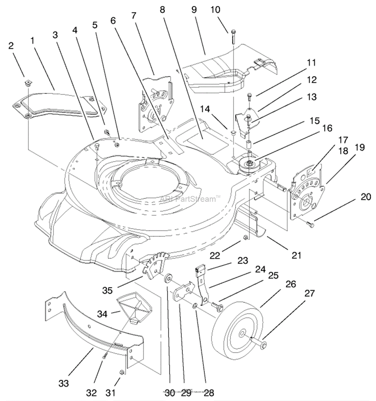 Toro 20022, Recycler Mower, R-21S, 1999 (SN 9900001-9999999) Parts ...