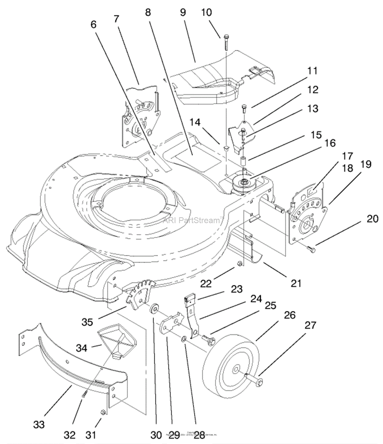 Toro 20027, Recycler Mower, R-21OSB, 1999 (SN 9900001-9999999) Parts ...