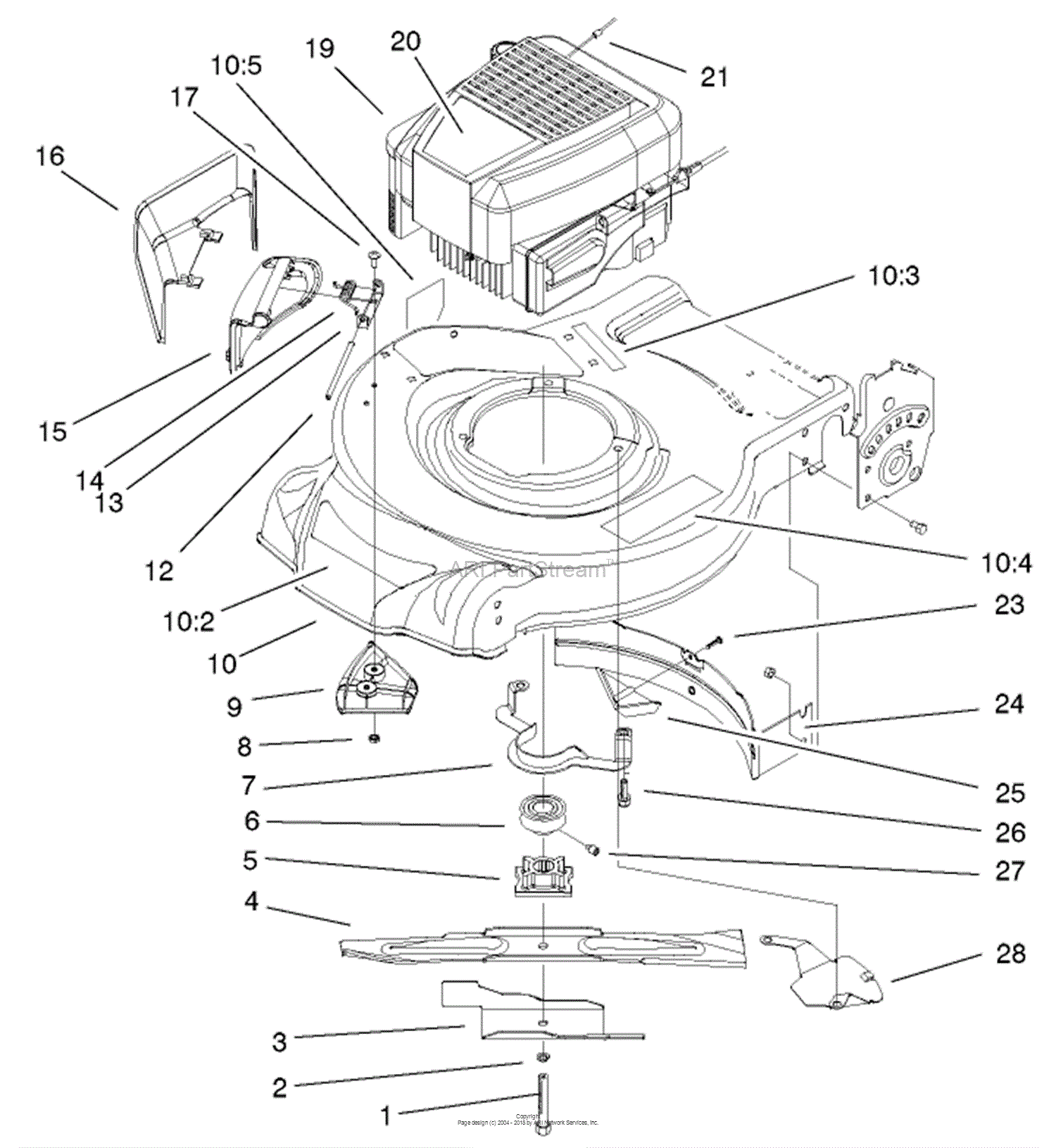 Toro 20025, Recycler Mower, 2001 (SN 210000001-210999999) Parts Diagram ...