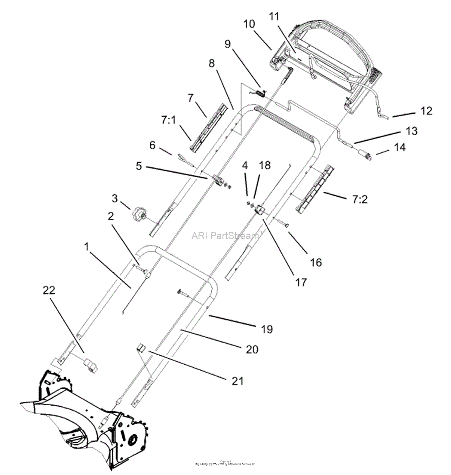 Toro 20013, 22" Recycler Lawnmower, 2002 (SN 220000001-220300000) Parts