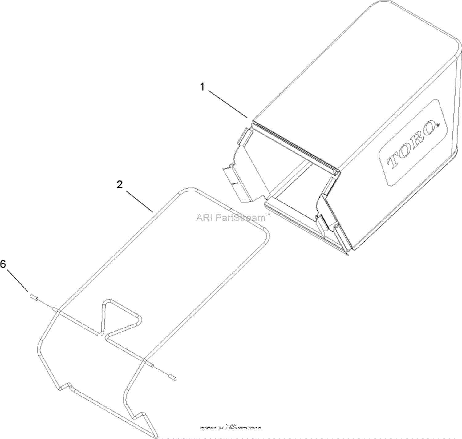 Toro 20074 22in Recycler Lawn Mower 2007 Sn 270000001 270999999 Parts Diagram For Rear Bag 1121