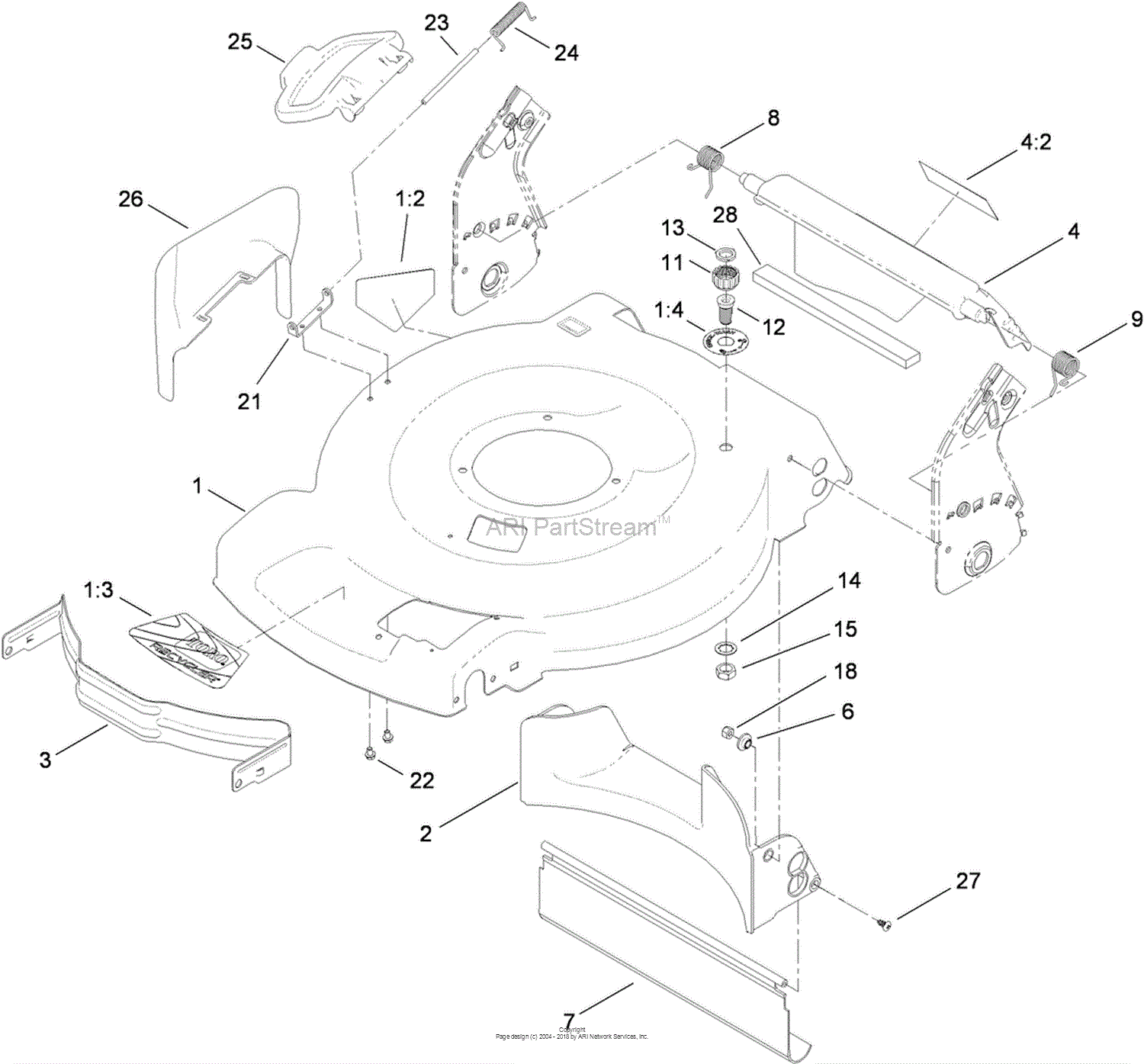 Toro 22 Inch Recycler Lawn Mower Parts Manual