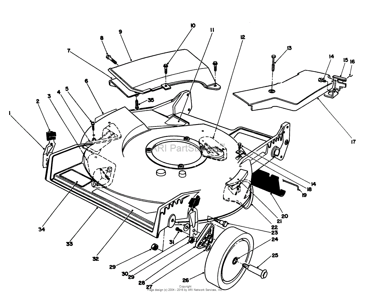 Toro 20107, Lawnmower, 1991 (SN 1000001-1999999) Parts Diagram for