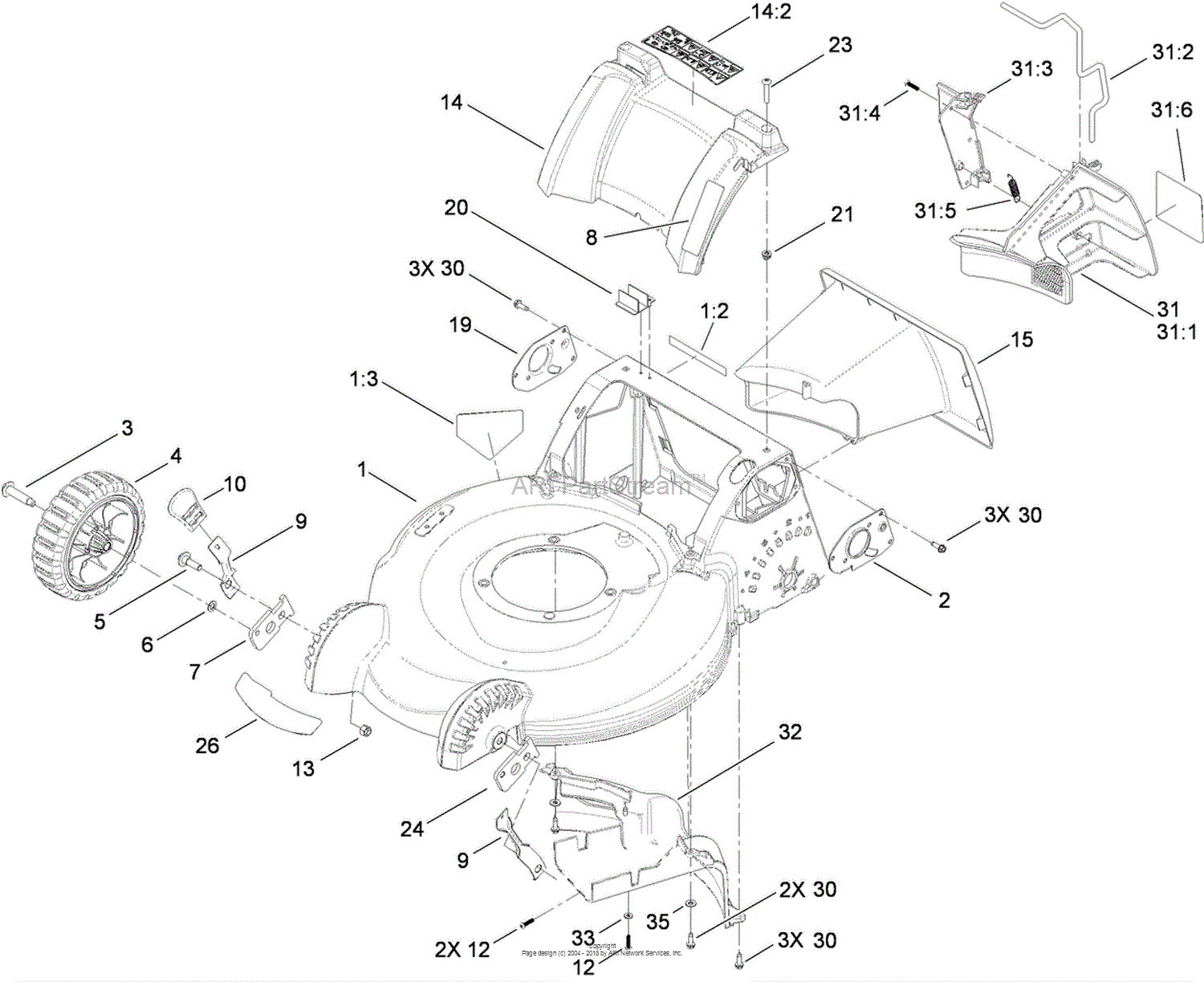 Toro 20192, Super Bagger Lawn Mower, 2010 (SN 310000001-310999999 ...