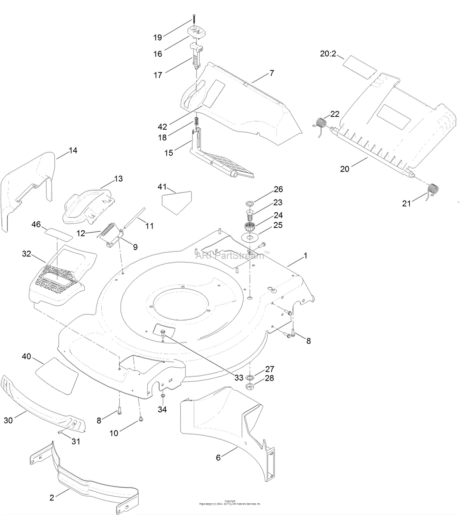 Toro 20353, 22in Recycler Lawn Mower, 2015 (SN 315000001-315999999