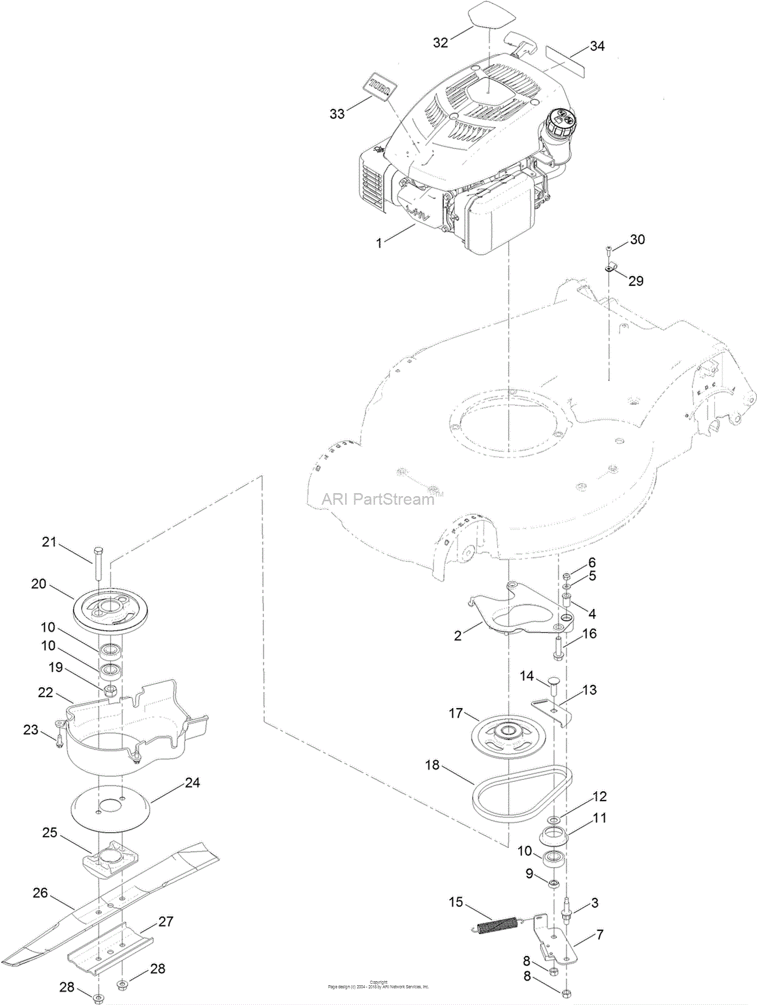 Toro Lawn Mower Engine Diagram