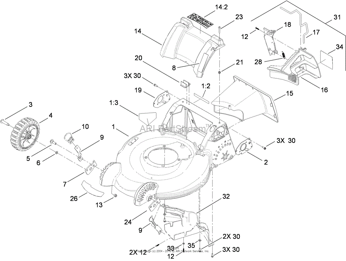 Toro 20194, Super Bagger Lawn Mower, 2009 (SN 290000001-290999999 ...