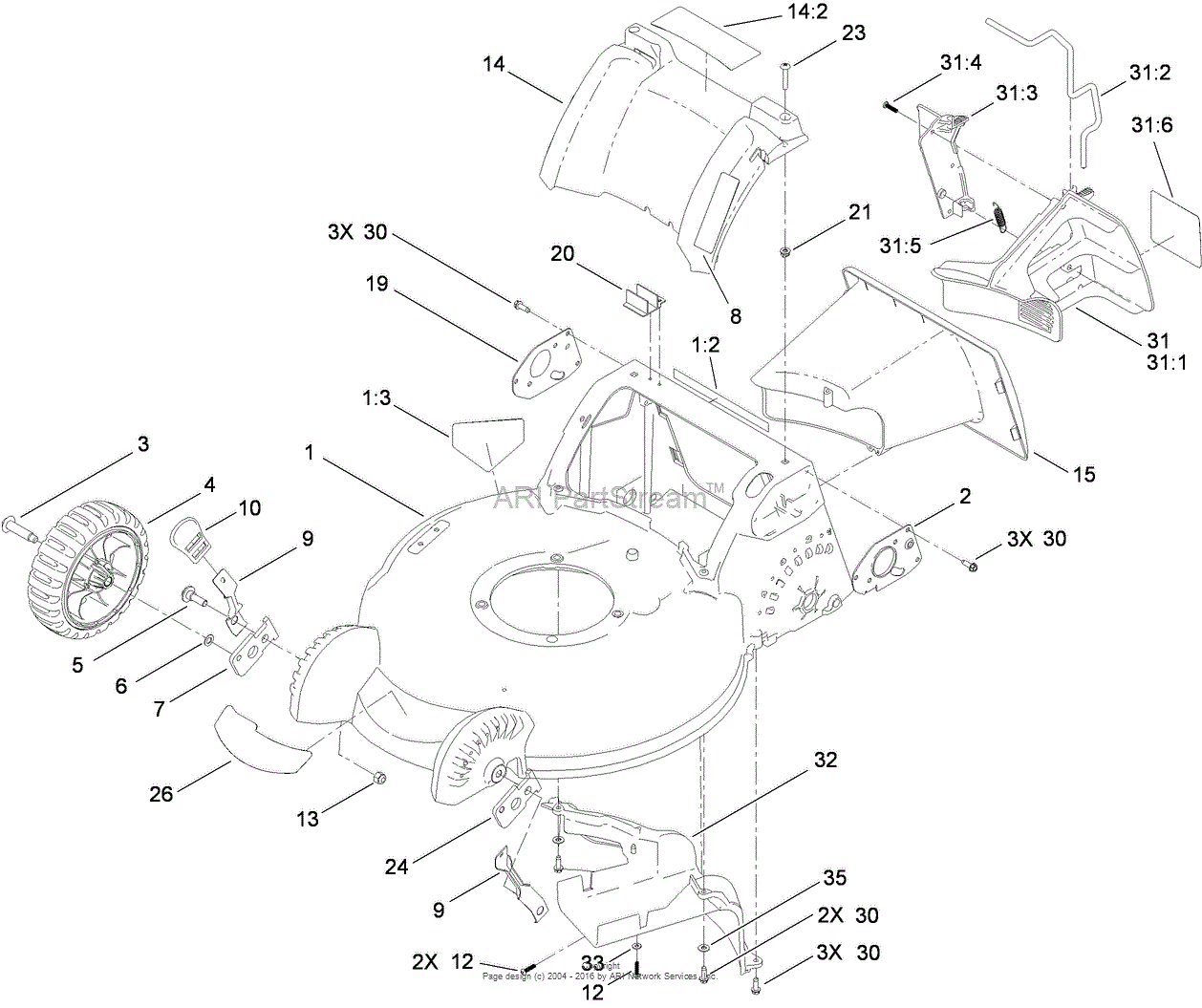 Toro 20197, Super Bagger Lawn Mower, 2011 (SN 311000001-311999999 ...