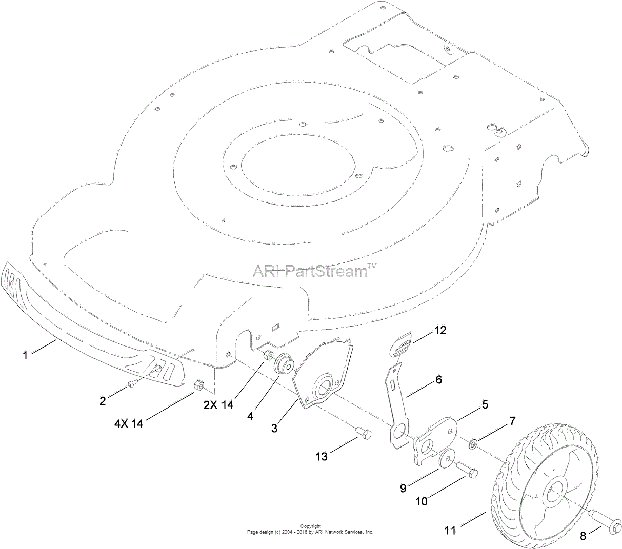 Toro 20332, 22in Recycler Lawn Mower, 2010 (SN 310000001 ... upper transmission mount diagram 