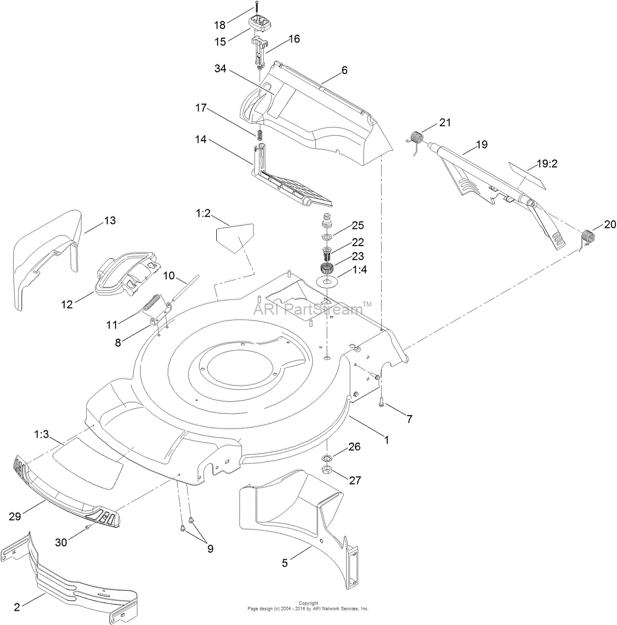 Toro 20334, 22in Recycler Lawn Mower, 2015 (SN 315000001-315999999 ...