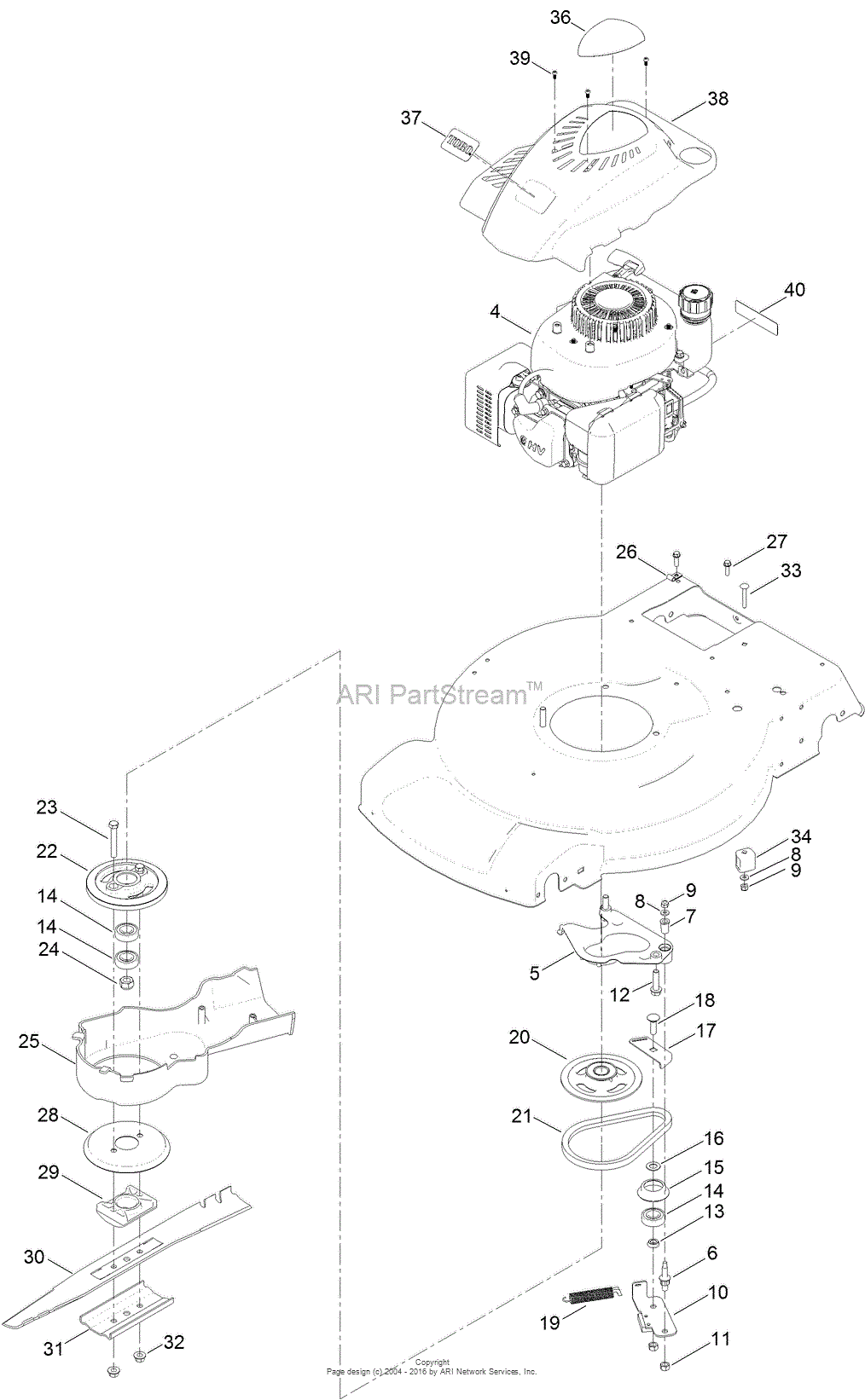 Toro 20373, 22in Recycler Lawn Mower, 2014 (SN 314000001-314999999 ...