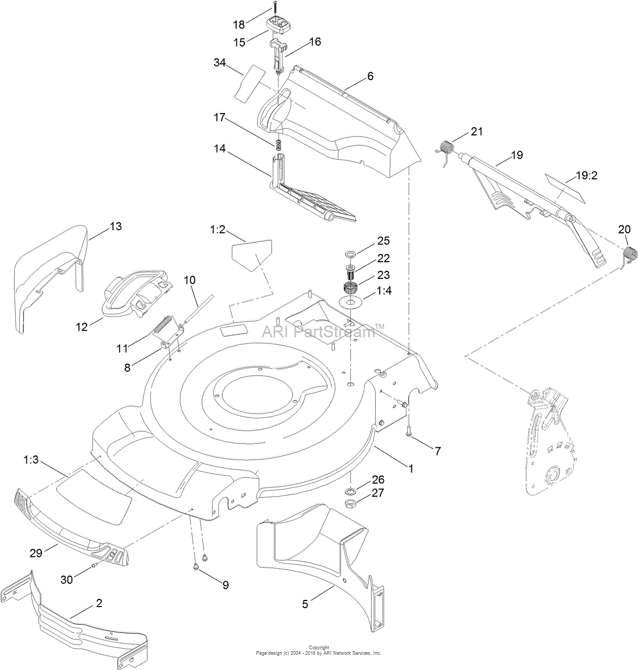 Toro 20374, 22in Recycler Lawn Mower, 2014 (SN 314000001-314999999 ...