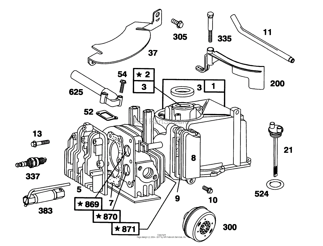 Toro 20432, Lawnmower, 1993 (SN 39000001-39999999) Parts Diagram for ENGINE  BRIGGS & STRATTON MODEL 95902-3154-01