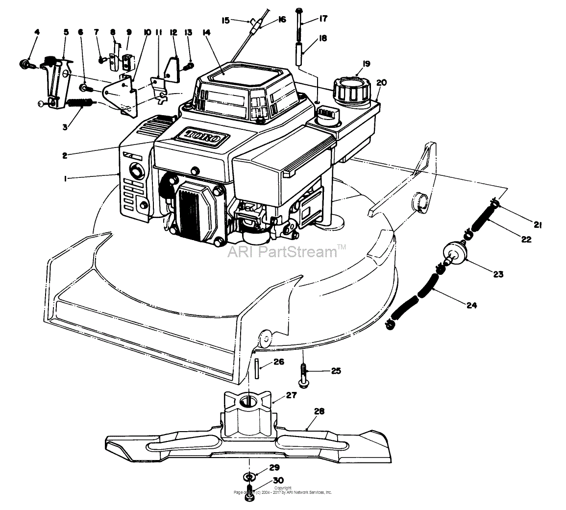 Toro 20526, Lawnmower, 1987 (SN 7000001-7999999) Parts Diagram for ...