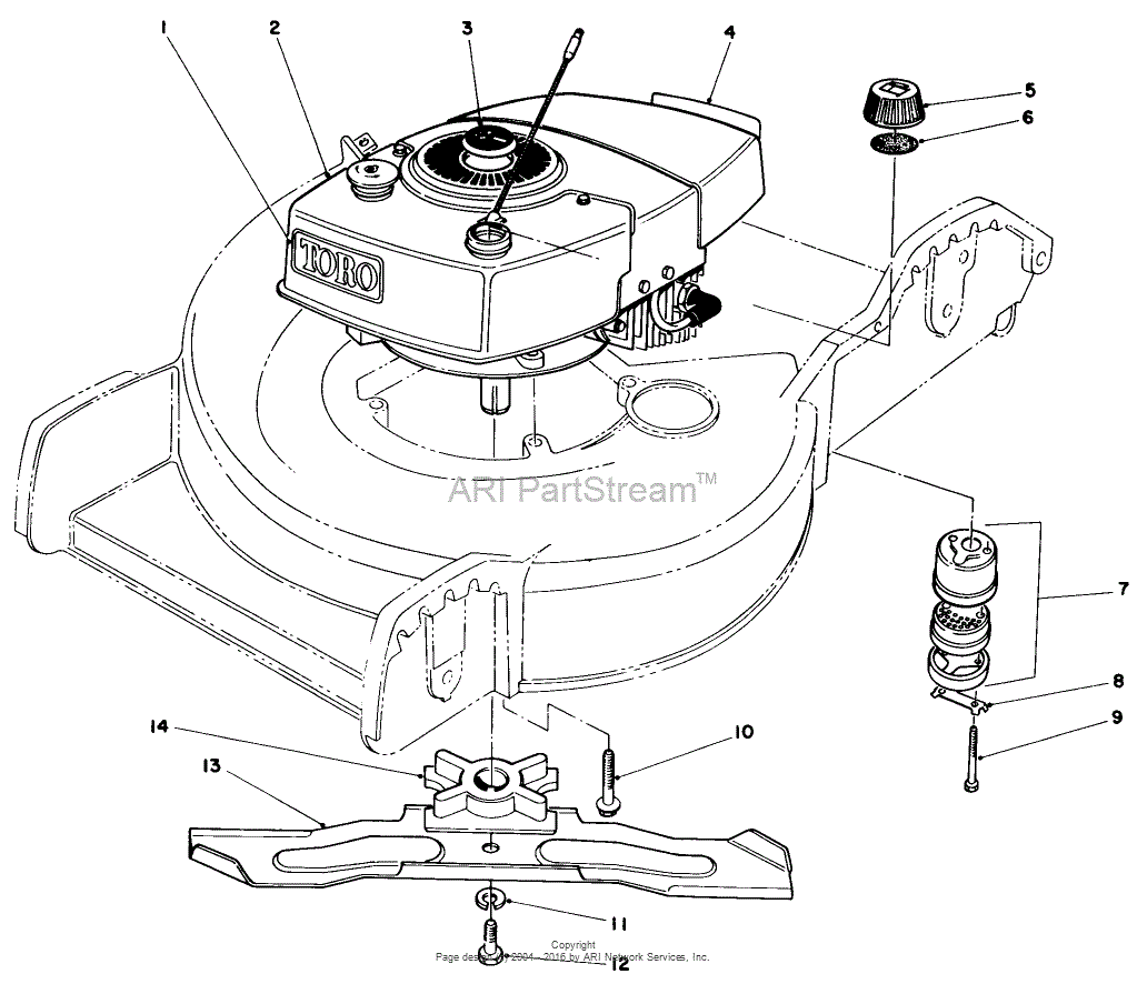 Toro 20577, Lawnmower, 1984 (SN 4000001-4999999) Parts Diagram for ...