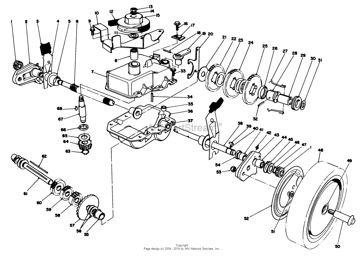 Toro 20622, Lawnmower, 1986 (SN 6000001-6999999) Parts Diagram for GEAR ...