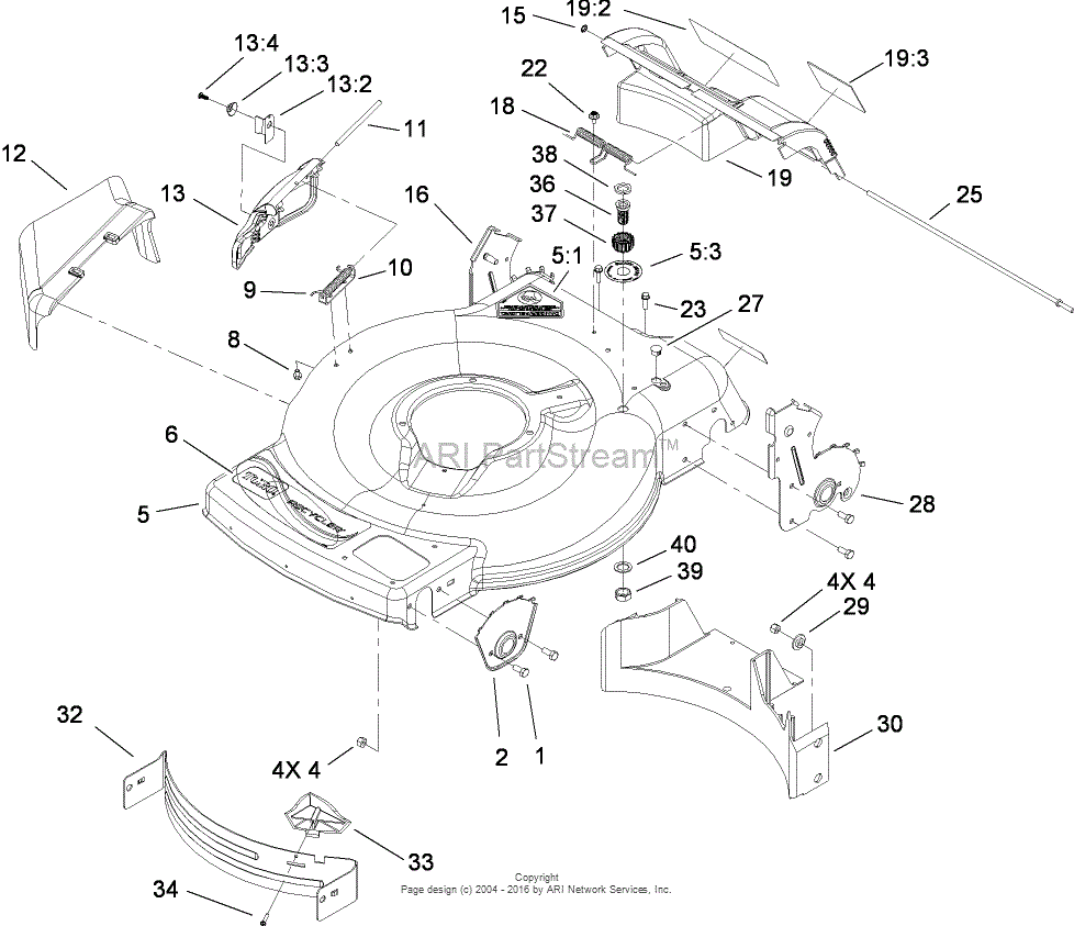 Toro 20656, 55cm Recycler Lawn Mower, 2009 (SN 290000001-290999999 ...