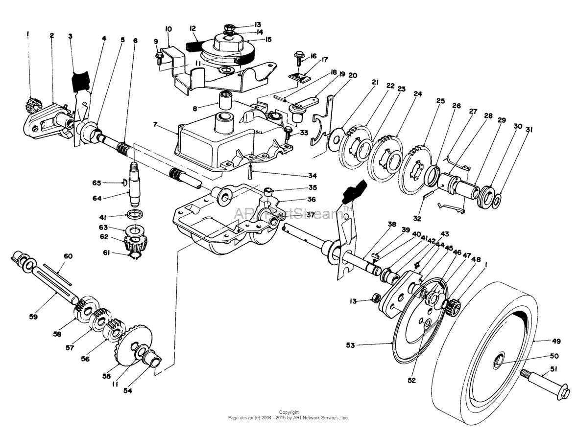 Toro 20671, Lawnmower, 1983 (SN 3000001-3999999) Parts Diagram for GEAR ...