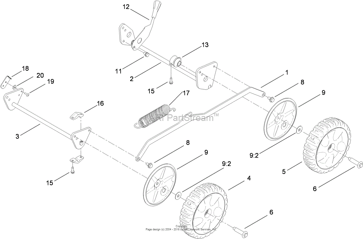 Toro 20836 48cm Super Recycler Lawn Mower 2010 Sn 310000001 310999999 Parts Diagram For