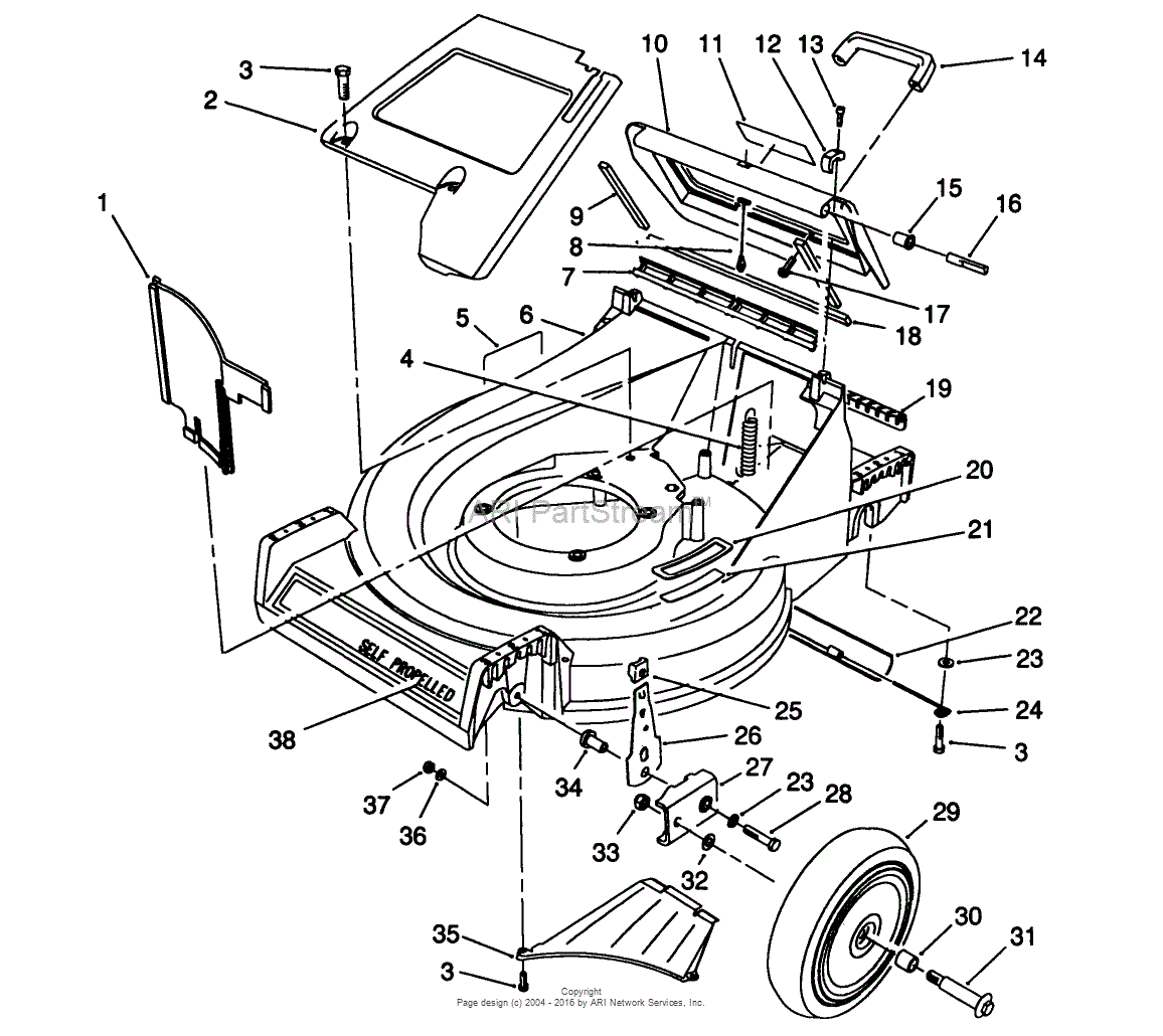 Toro 26624, Lawnmower, 1988 (SN 8000001-8999999) Parts Diagram for ...