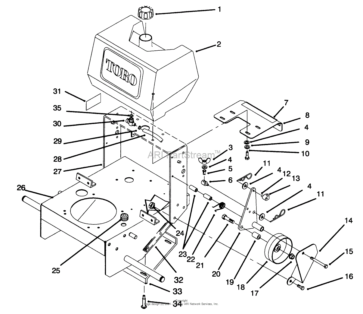 Toro 30165, Mid-Size Proline Gear Traction Unit, 12.5 hp, 1995 (SN ...