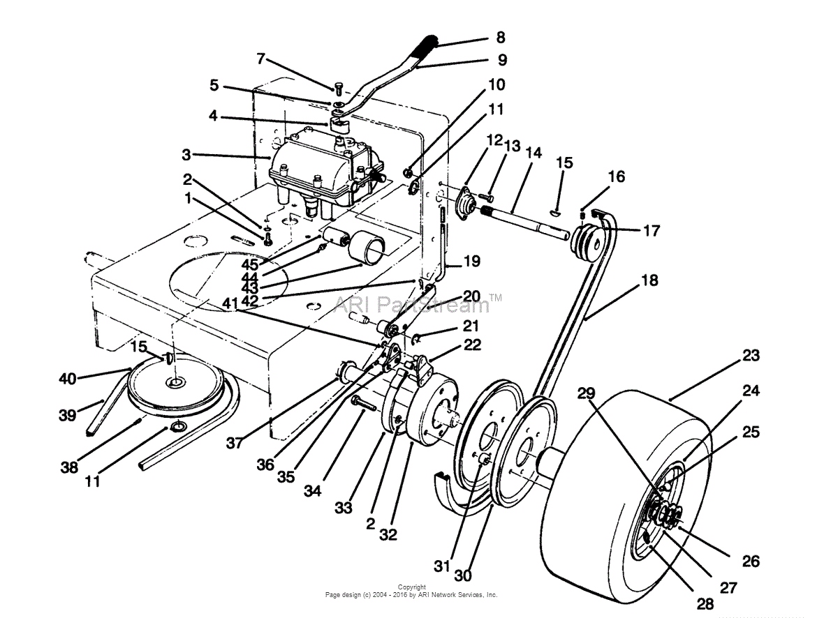 Toro 30176, Mid-Size Proline Gear Traction Unit, 14 hp, 1995 (SN 590001 ...