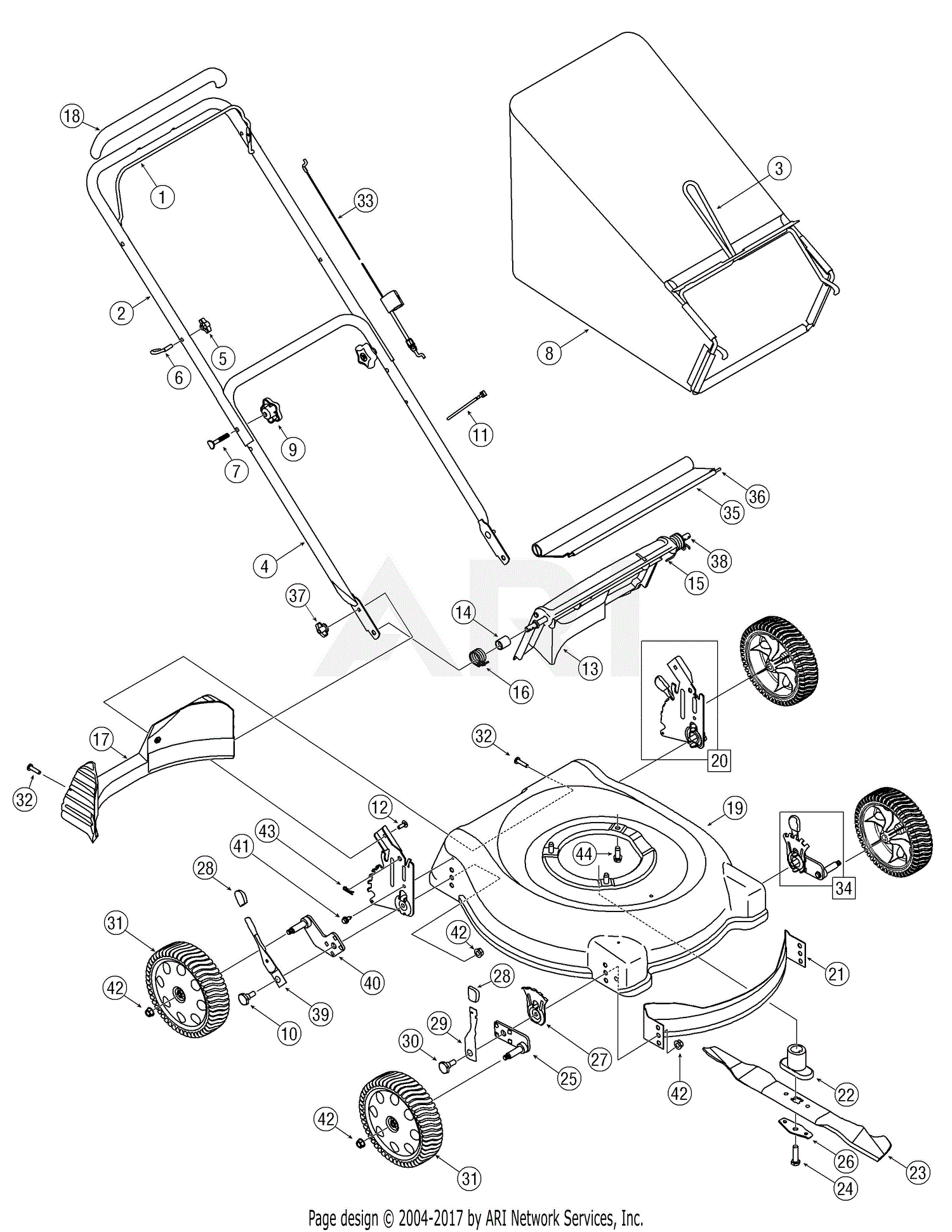 Troy Bilt 11A-426A711 (2006) Parts Diagram for General Assembly