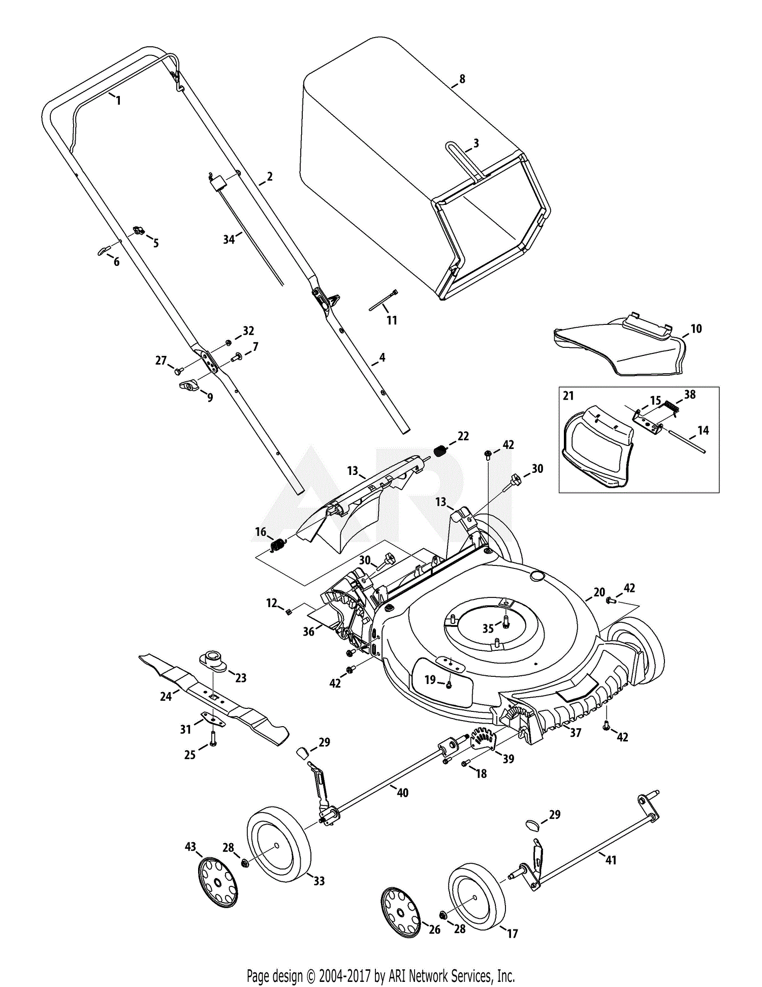 Troy Bilt TB115 11A-B2BM766 (2015) 11A-B2BM766 TB115 (2015) Parts ...