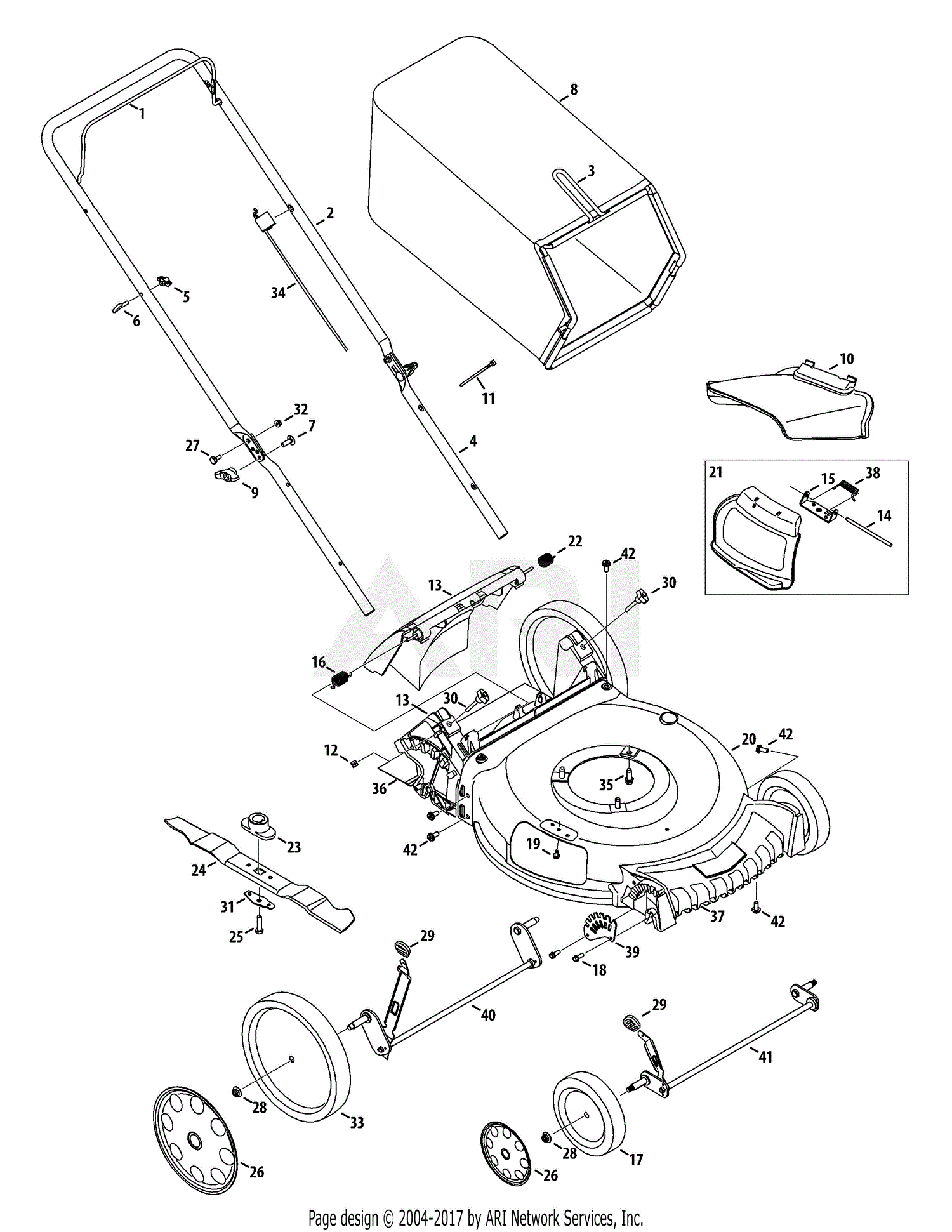 Troy Bilt TB120 11A-B22J766 (2015) 11A-B22J766 TB120 (2015) Parts Diagram  for General Assembly TB120