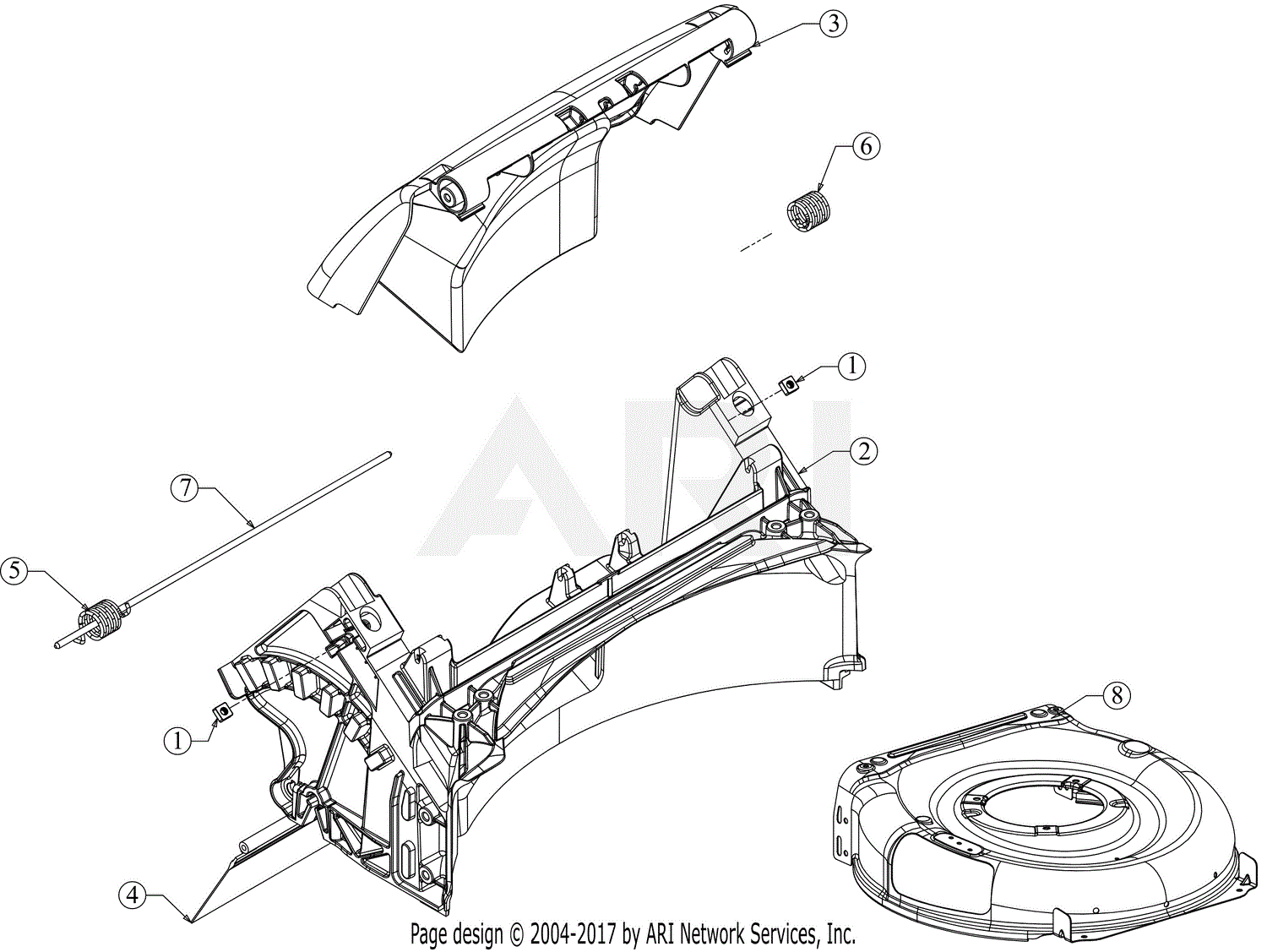 Troy Bilt 11a A2bm711 Tb 110 2017 Parts Diagram For Deck Assembly