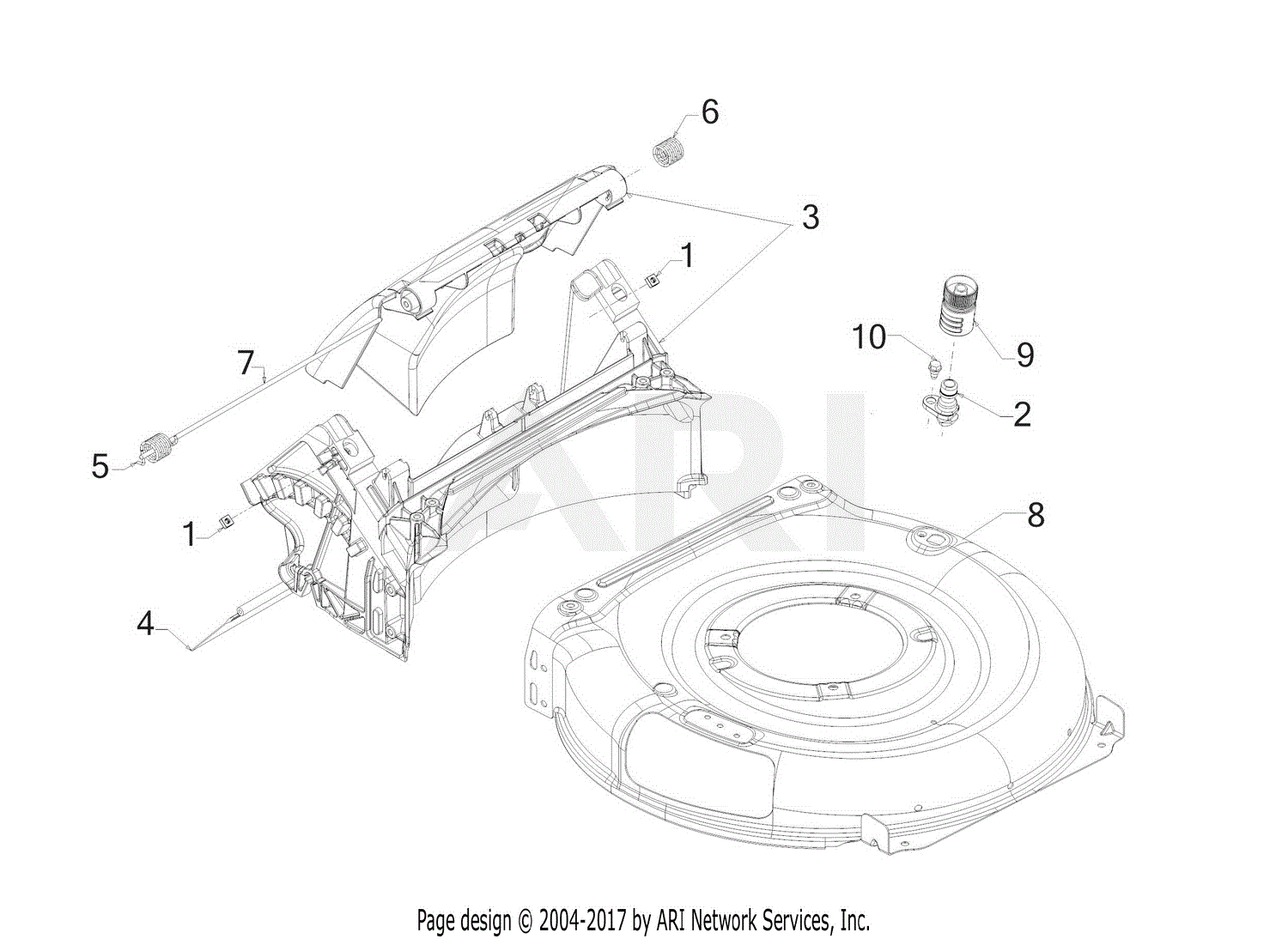 Troy Bilt 11AB2A9715 TB 130 XP (2017) Parts Diagram for Deck Assembly