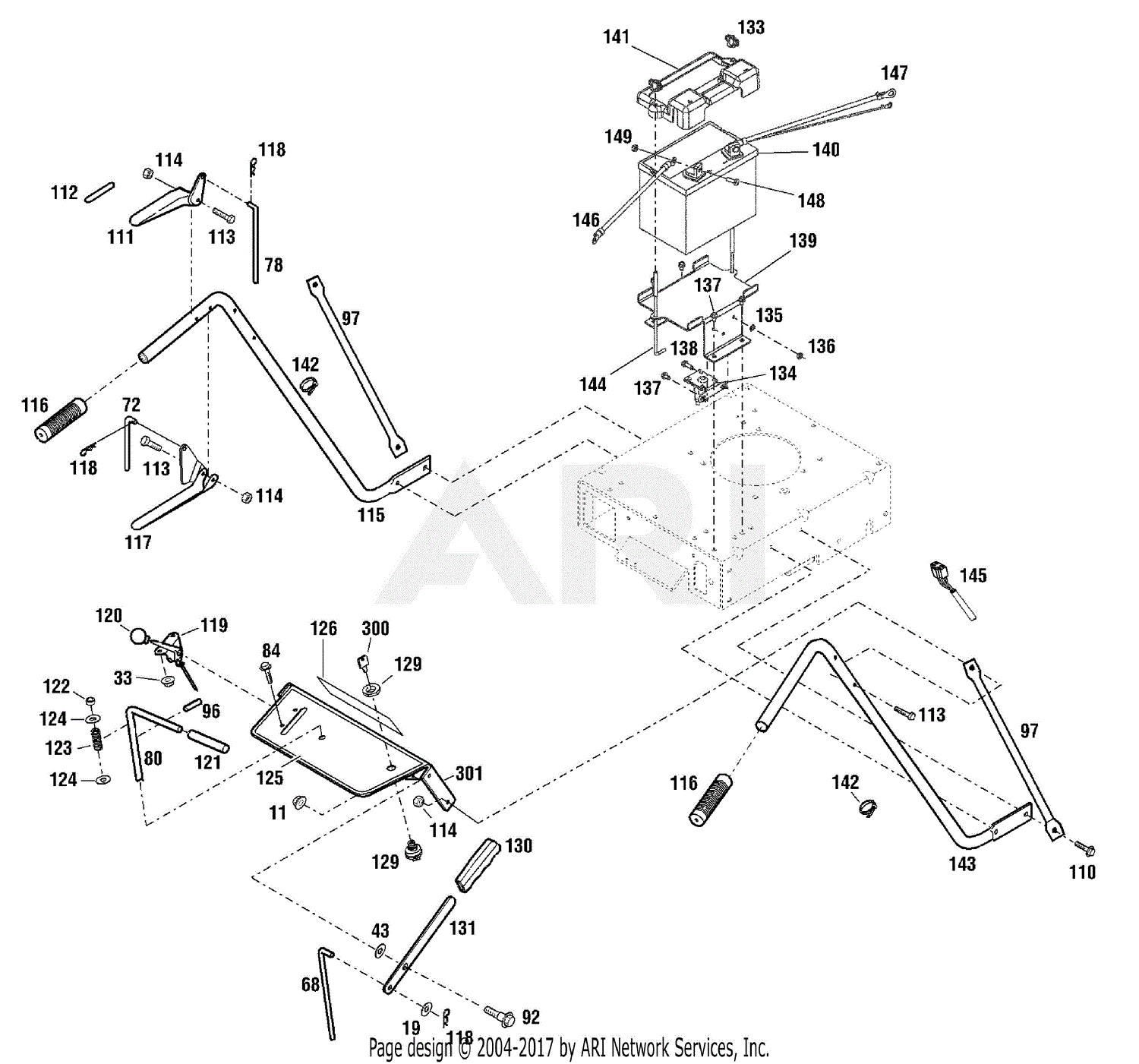 Troy Bilt 12B-753B063 (2003) Parts Diagram for Handlebar And Console ...