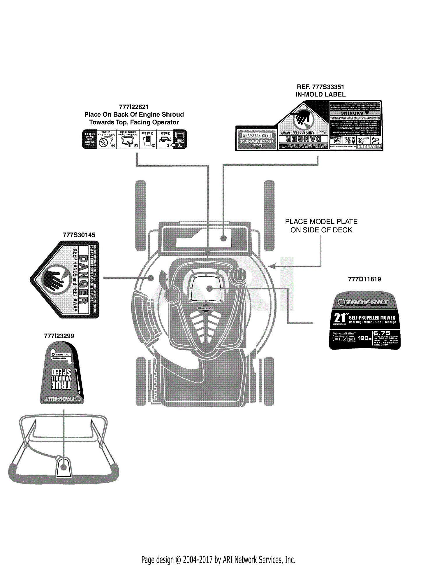 Troy Bilt 12AVB26M011 (2010) TB230 12AVB26M011 (2010) Parts Diagram for