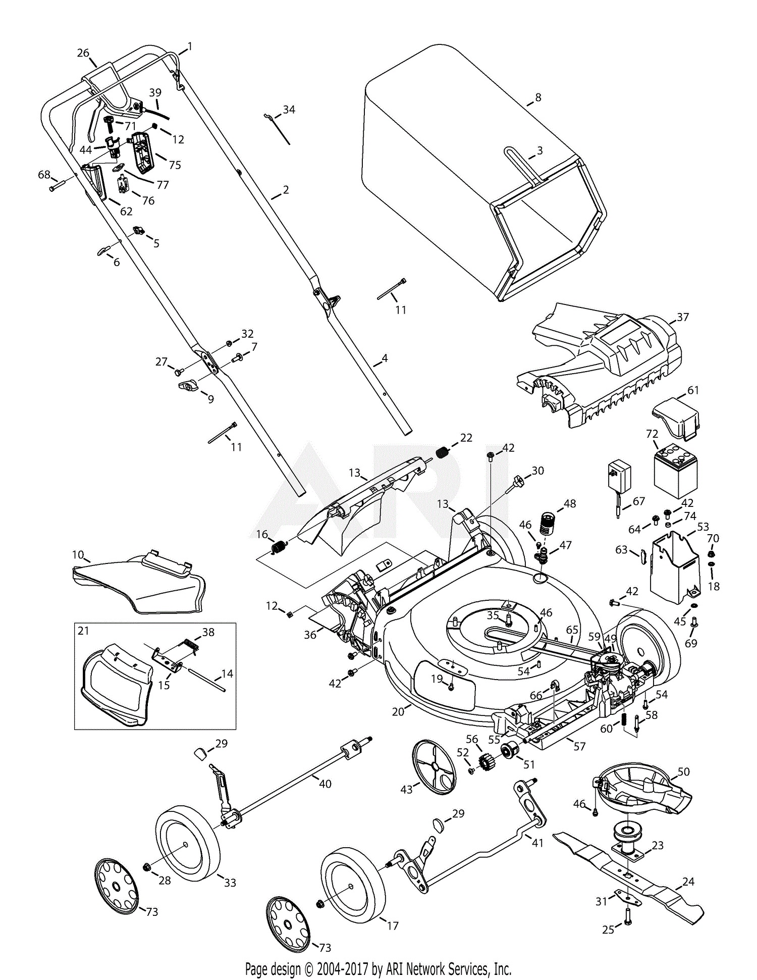 Troy Bilt TB280ES 12AGA25S011 (2014) 12AGA25S011 (2014) Parts Diagram