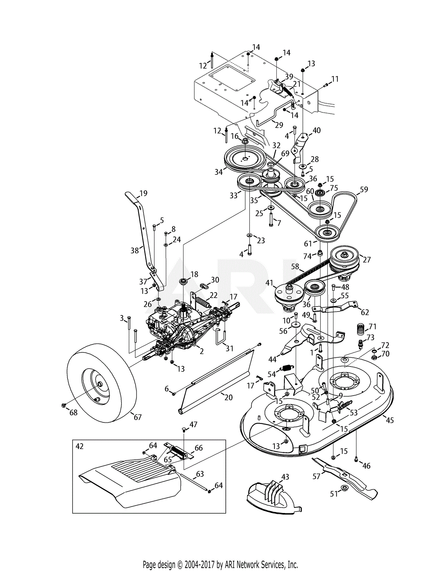 Troy Bilt TBWC33XP 12AE763Z011 (2014) 12AE763Z011 (2014) Parts Diagram ...