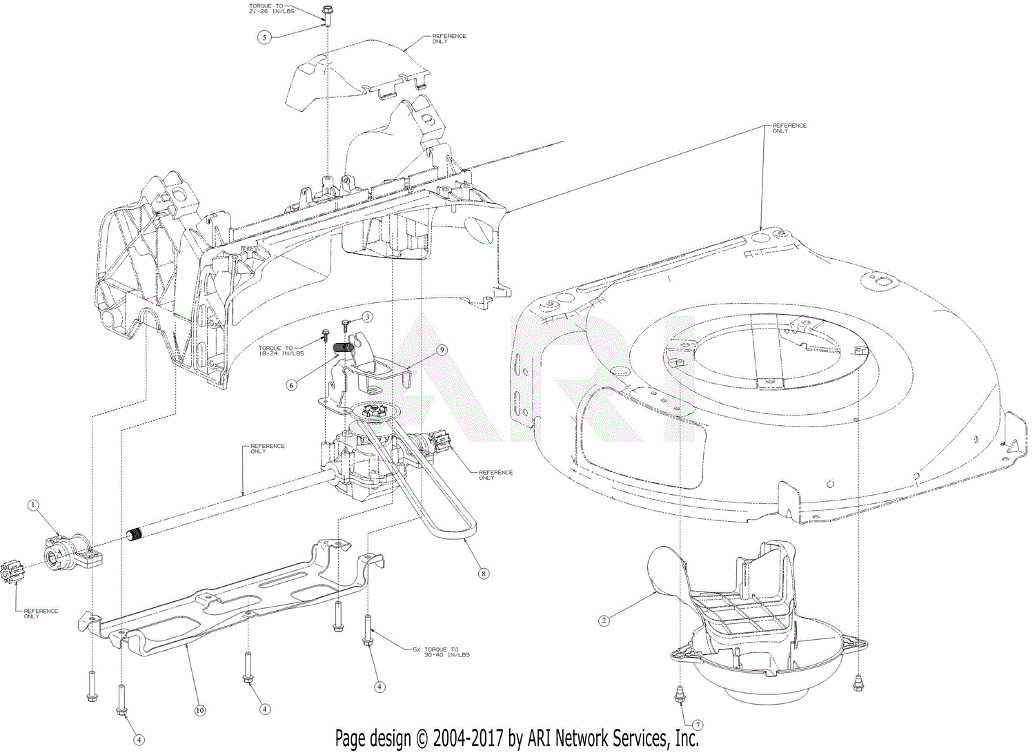 Troy Bilt 12ABD3BZ711 TB360 2016 Parts Diagram for Transmission Drive Assembly