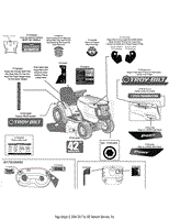 Troy Bilt 13AN77KG011 Pony (2009) Parts Diagram for Steering