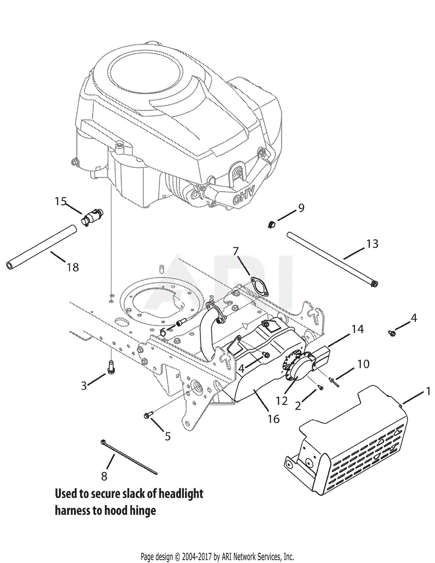 Troy Bilt 13AX60KH211 Super Bronco (2009) Parts Diagram for Engine