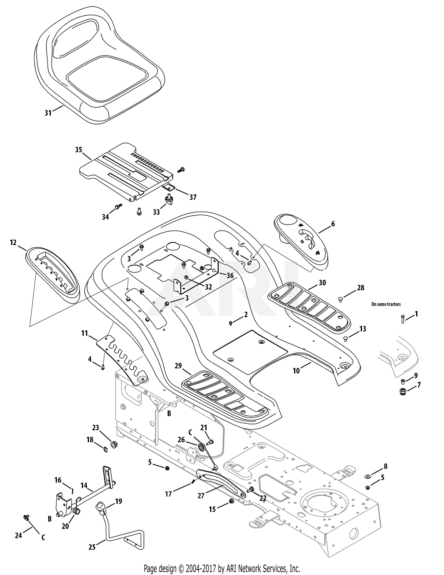 Troy Bilt 13BX60KH011 Super Bronco (2009) Parts Diagram for Fender ...