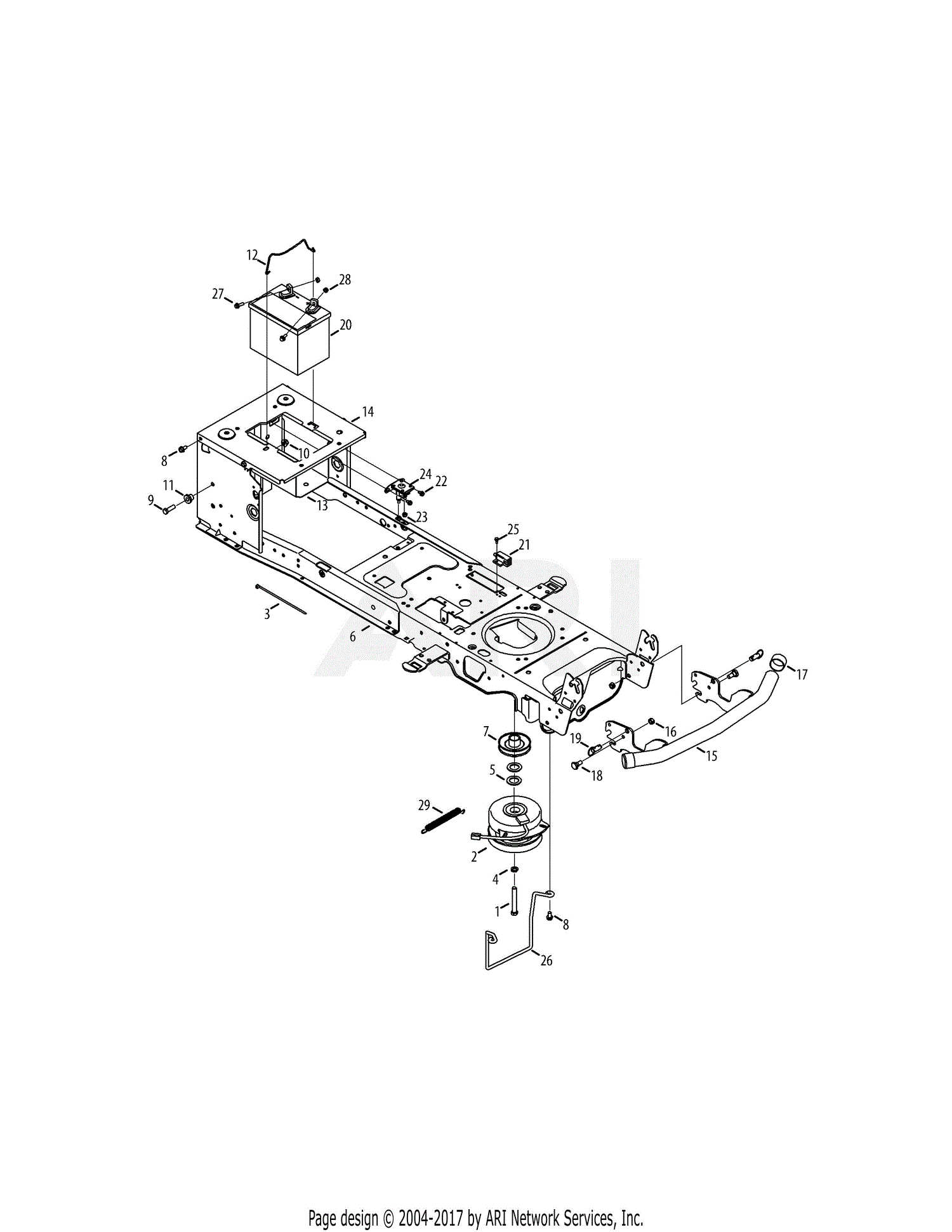 Troy Bilt 13WQ92KP066 TB2450 (2011) Parts Diagram for PTO ...