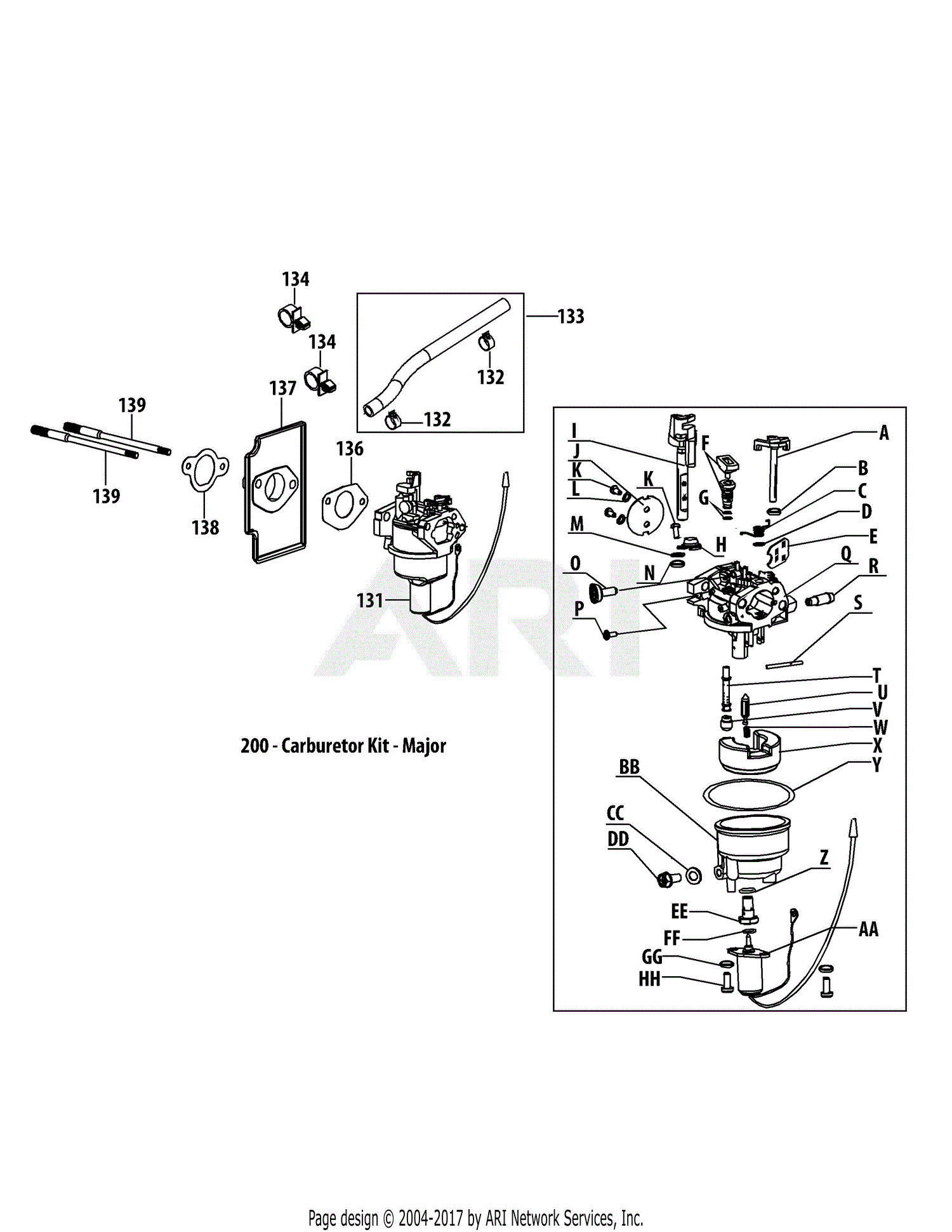 Troy Bilt 13a226jd066 2012 Tb30 R Neighborhood Rider 13a226jd066 2012 Parts Diagram For 4p90jua Carburetor Assembly