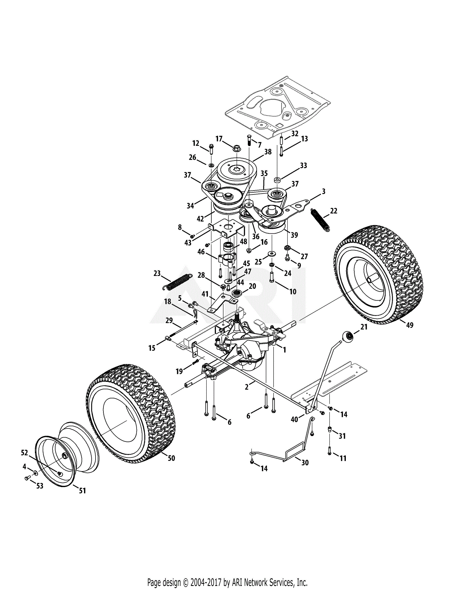 Troy Bilt 13AC26JD011 (2012), TB30 R Neighborhood Rider ... fender b wiring diagram 