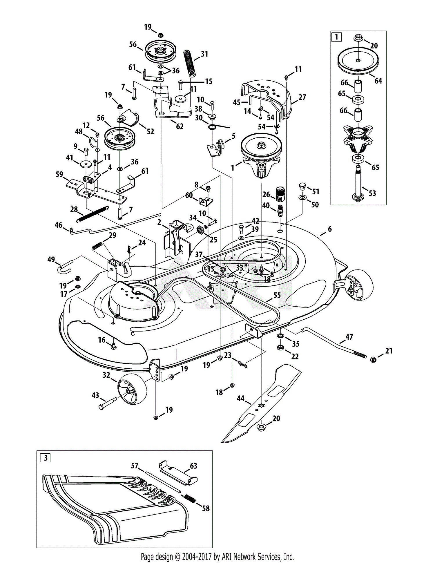 Troy Bilt 13WX79KT066 Horse (2012) Parts Diagram for Mower ... troy bilt mower schematics 