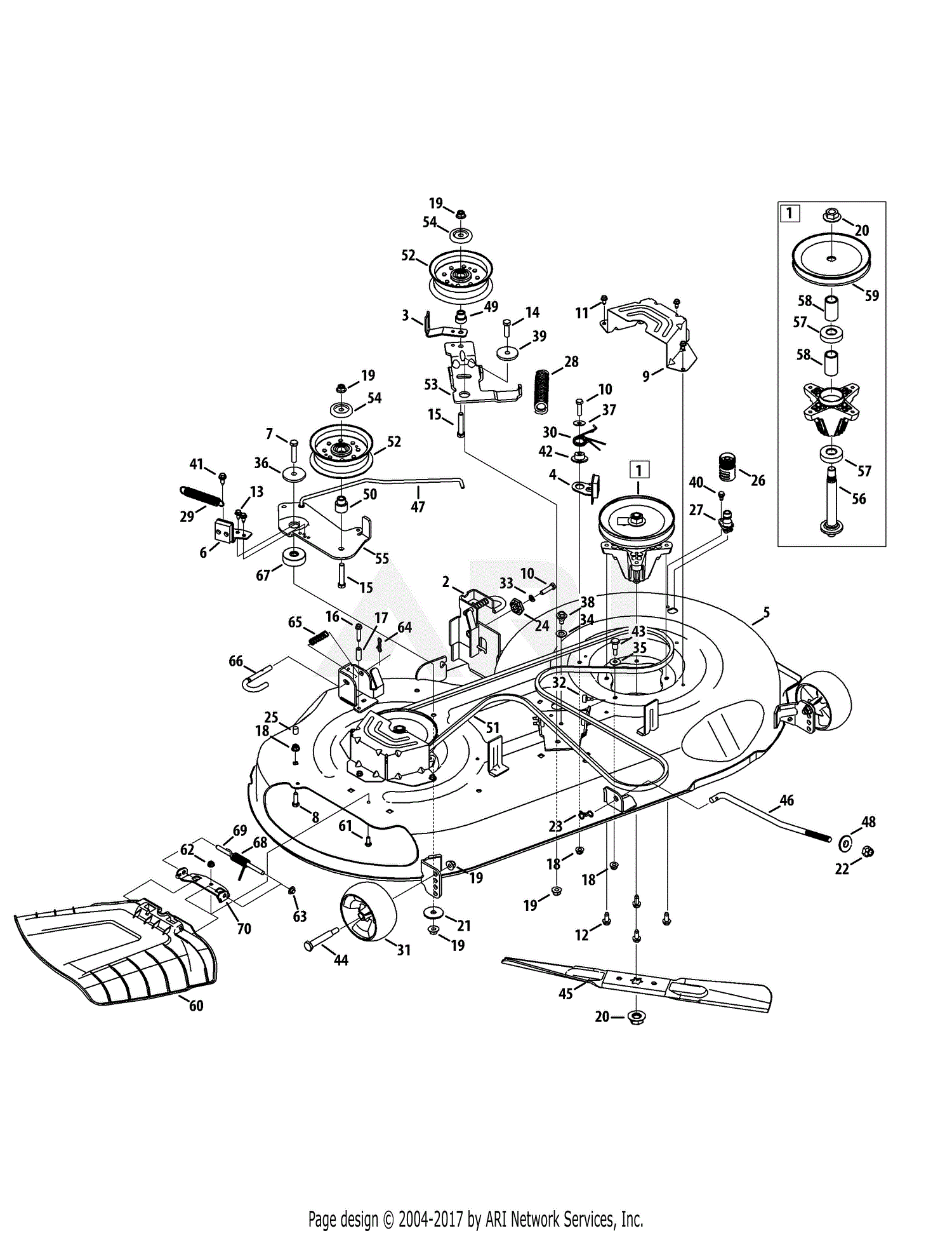 Troy Bilt 13YX79KT011 Horse XP (2014) Parts Diagram for ... cub cadet 50 inch zero turn wiring diagram 