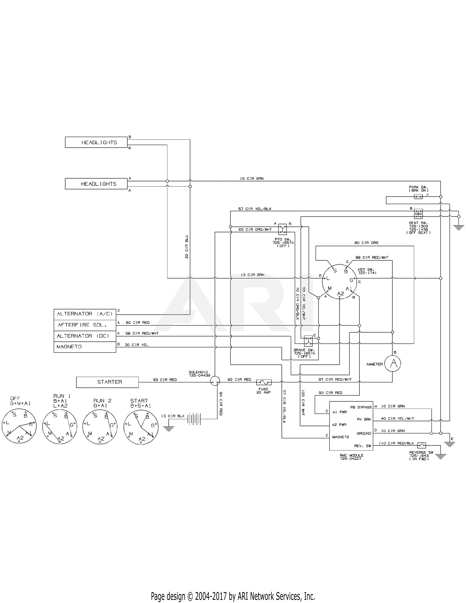 Troy Bilt 13YX79KT011 Horse XP (2014) Parts Diagram for Wiring Schematic