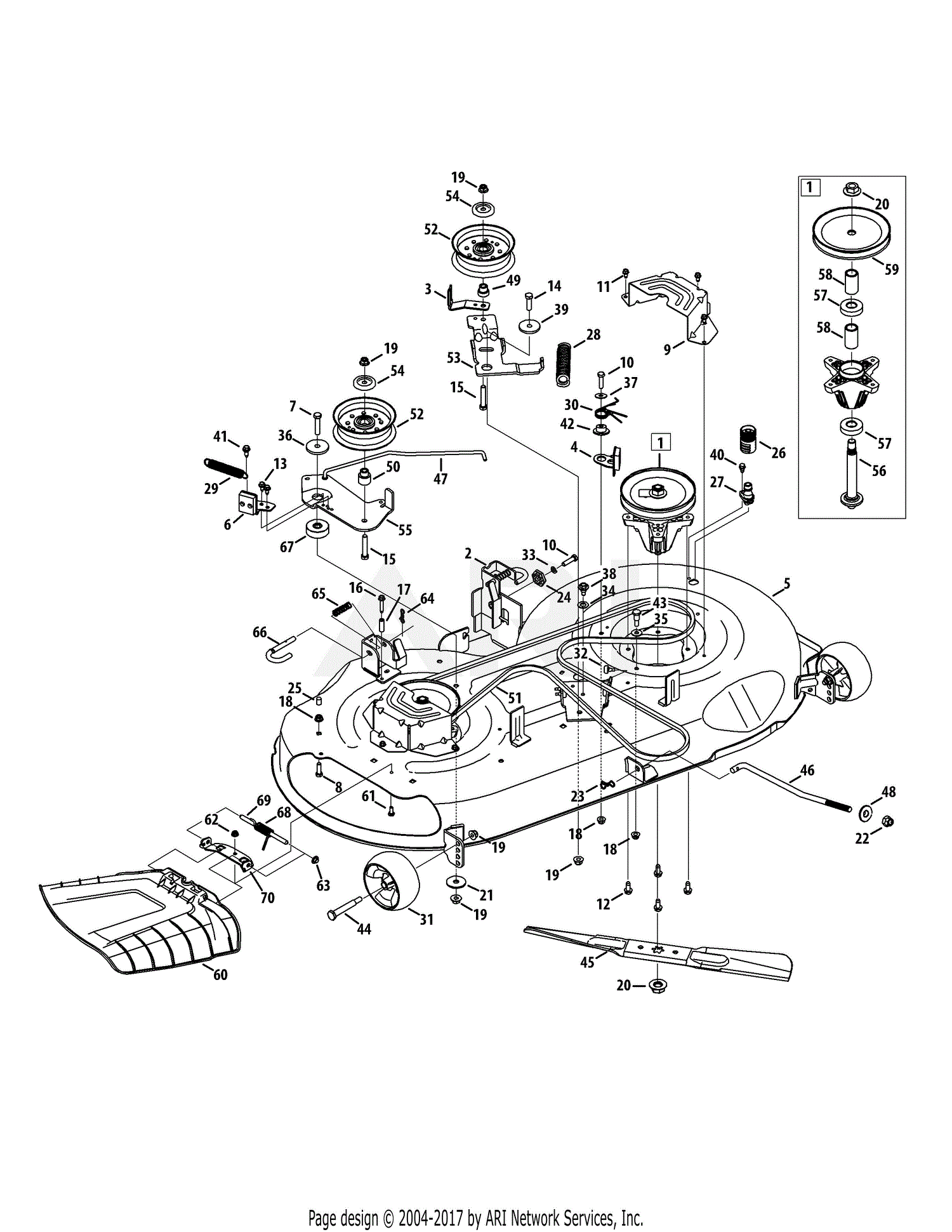 Troy Bilt 13al78kt066 Tb46  2015  Parts Diagram For Mower