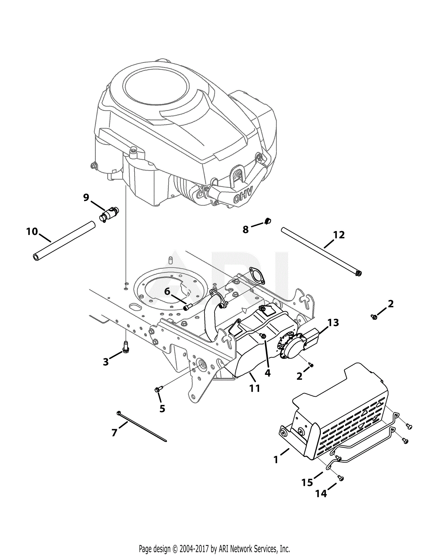 Troy Bilt 13WV78KS011 Bronco (2015) Parts Diagram for Engine