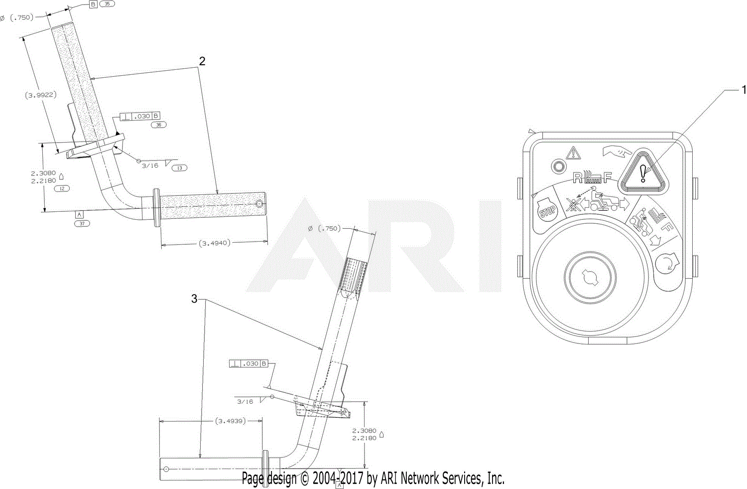 Troy Bilt 13WV78KS011 Bronco (2016) Parts Diagram for Axle